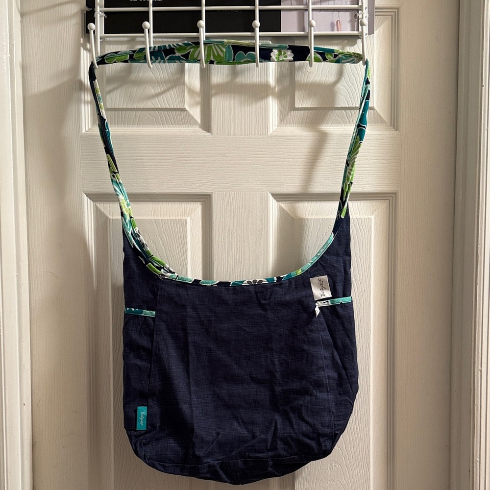 Thirty-One Blue and Green Floral Shoulder Bag - Picture 4 of 4
